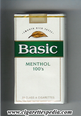 basic design 3 smooth rich taste menthol l 20 s usa