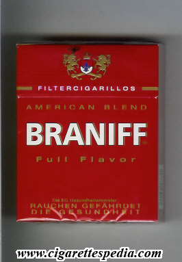braniff cigarettes Braniff (design 2) (Filtercigarillos American Blend Full Flavor) KS-25-H -  Germany and Switzerland