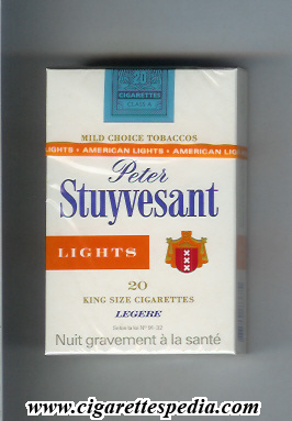 peter stuyvesant lights ks 20 h white orange holland