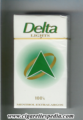 delta honduranian version lights menthol extralargos l 20 h colombia honduras