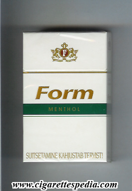 form white design with colour line in the middle menthol ks 20 h finland