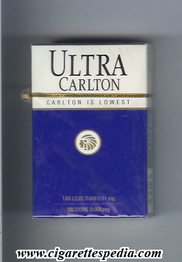 carlton american version horizontal black name ultra ks 20 h blue white usa