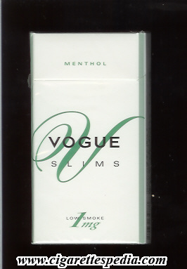vogue dutch version name in the middle v slims menthol l 20 h england