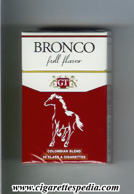 bronco colombian version colombian blend full flavor ks 20 h colombia