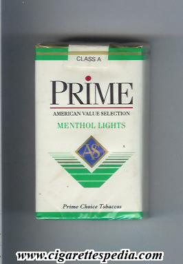 prime menthol lights ks 20 s usa