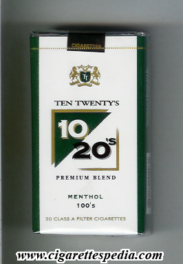 10 20 s ten twenty s premium blend menthol l 20 s usa india