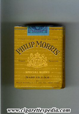 philip morris design 1 special blend s 20 s brown usa