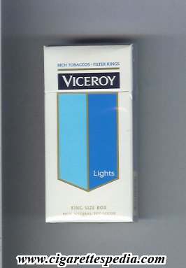 viceroy with big flag in the middle lights ks 10 h rich natural tobaccos honduras usa