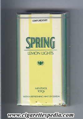 spring lemon lights menthol l 20 s usa