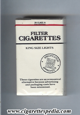 valu time filter cigarettes lights ks 20 s usa