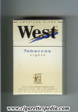 west r tobaccos lights american blend ks 20 h blue tobaccos usa germany