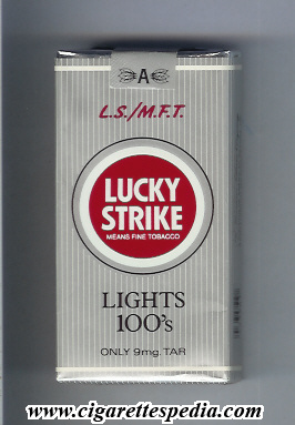 lucky strike l s m f t lights l 20 s silver usa
