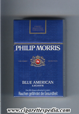 philip morris design 6 blue american lights ks 20 h germany switzerland