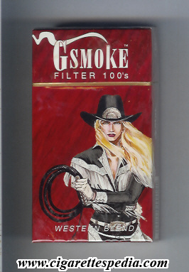 gsmoke western blend filter l 20 h with cowgirl red usa