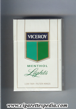 viceroy with flag in the middle menthol lights ks 20 h usa
