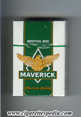 maverick american version colour design menthol ks 20 h white green yellow usa