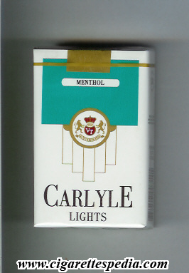 carlyle paraguayan version lights menthol ks 20 s usa paraguay