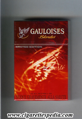 gauloises blondes collection design limited edition liberte ks 20 h lights red france