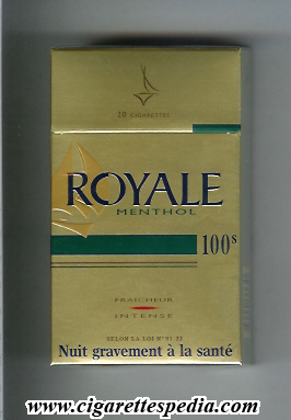 royale french version royale in the middle menthol l 20 h gold green france
