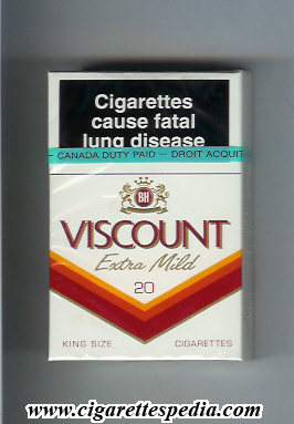 viscount viscount on white with v line extra mild ks 20 h canada