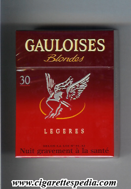 gauloises blondes with half ring legeres ks 30 h red france