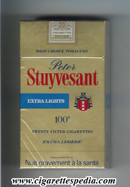 peter stuyvesant extra lights l 20 h gold blue peter red stuyvesant holland
