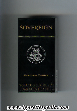 sovereign english version benson and hedges ks 10 h black with small emblem england