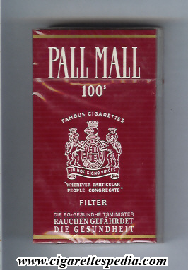 pall mall american version famous cigarettes filter l 20 h germany usa