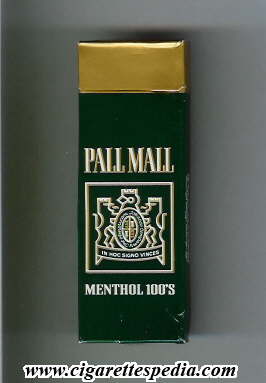 pall mall american version menthol l 4 h green gold usa