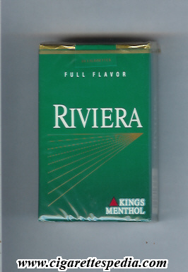 riviera american version design 2 full flavor menthol ks 20 s usa