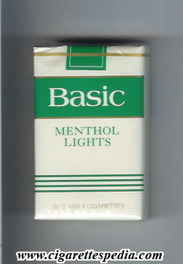 basic design 1 menthol lights ks 20 s usa