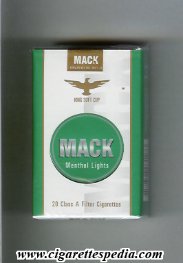 mack menthol lights ks 20 s brazil usa