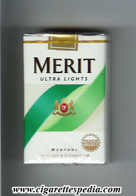 merit design 4 ultra lights menthol ks 20 s usa