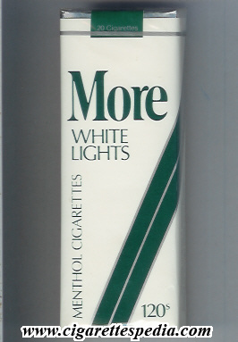 more white lights menthol sl 20 s white green usa