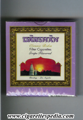 darshan classic bidis grape flavored ks 20 b usa india