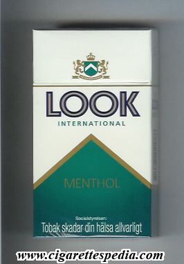 look characterictics from below international menthol l 20 h sweden denmark