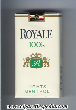 royale american version lights menthol l 20 s usa