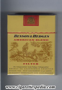 benson hedges american blend filter ks 25 h red american blend belgium england