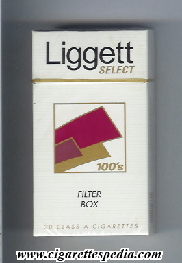liggett select light design with square filter l 20 h usa