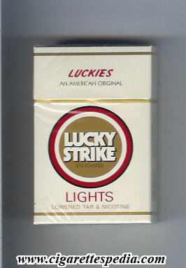 lucky strike luckies an american original lights ks 20 h red luckeis and lights gold ring usa
