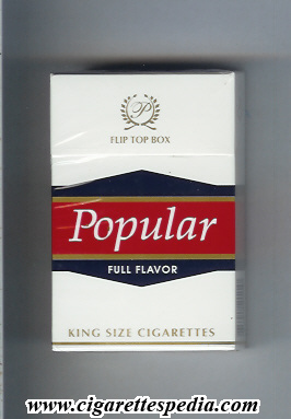 cigarettes cuba Popular (Full Flavor) KS-20-H (white and red and black) - Cuba