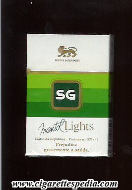 sg menthol lights ks 20 h portugal