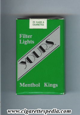 yours tm lights menthol ks 20 s green silver usa