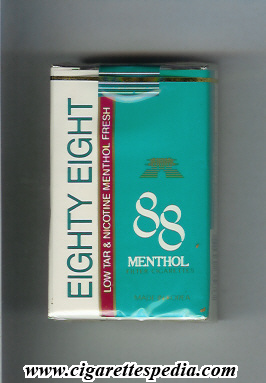 88 eighty eight vertical name menthol ks 20 s south korea