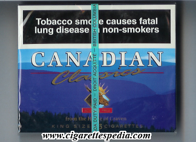 canadian classics cigarettes price bc