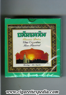 darshan classic bidis mint flavored ks 20 b usa india