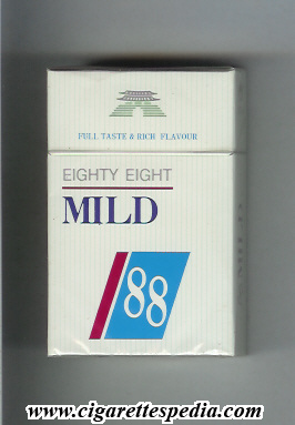 88 cigarettes 88 Eighty Eight (horizontal name Mild) KS-20-H - South Korea