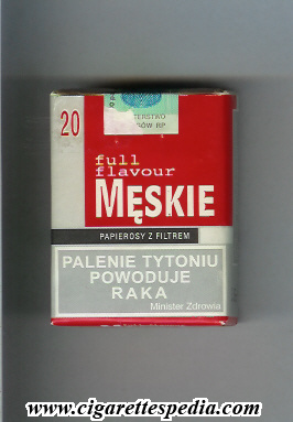 meskie full flavour papierosy z filtrem s 20 s grey red poland