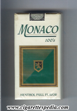 monaco american version menthol full flavor l 20 s usa