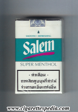 salem with red line super menthol ks 20 s thailand usa